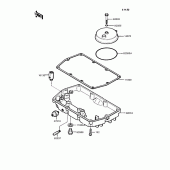 Схема узла: Масляный поддон для Kawasaki EX400 GPZ400S