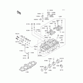 Схема вузла: Головка циліндра для Kawasaki ZX600 ZZ-R600