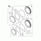 Схема узла: Колеса (Шины) для Kawasaki BJ250 Estrella Custom