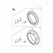 Схема узла: Шины для Kawasaki ZX1400 Ninja ZX-14R ABS