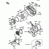 Схема вузла: Engine cover(1/2) для Kawasaki ZX900 GPZ900R