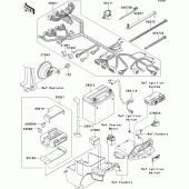 Схема узла: Электрооборудование для Kawasaki ZR1200 ZRX1200