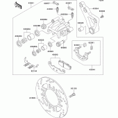 Схема вузла: Заднє гальмо для Kawasaki ZR750 Zephyr