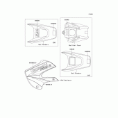 Схема вузла: Інформаційні наклейки (kx65-a5) для Kawasaki KX65