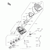 Схема узла: Воздушный фильтр для Kawasaki ZX1000 Ninja 1000 ABS