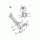 Схема вузла: Кріплення двигуна для Kawasaki KLX110 KLX110