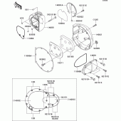 Схема вузла: Right engine cover(s) для Kawasaki EJ650 W650