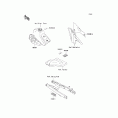 Схема вузла: Інформаційні наклейки для Kawasaki KX100