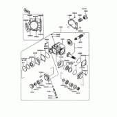 Схема вузла: Front bevel gear(1/2) для Kawasaki VN750 Vulcan 750