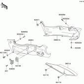 Схема вузла: Side covers/chain cover(1/2) для Kawasaki ZX600 ZZ-R600