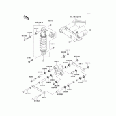 Схема узла: Подвеска/задний амортизатор для Kawasaki ZR750 Z750R ABS