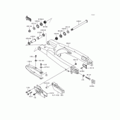 Схема вузла: Задній важіль (маятник) для Kawasaki KX250/ KX252 KX250