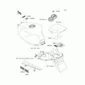 Схема вузла: Інформаційні наклейки для Kawasaki ZX900 Ninja ZX-9R