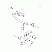 Схема вузла: Вихлопна система для Kawasaki BN125 Eliminator