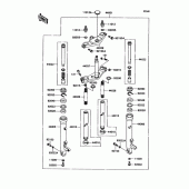 Схема узла: Передняя вилка(zx1100-c1/c2) для Kawasaki ZX1100 Ninja ZX-11