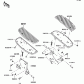 Схема вузла: Підніжки для Kawasaki VN800 Vulcan 800 Drifter