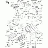 Схема вузла: Air cleaner(1/2) для Kawasaki ZX750 ZXR750