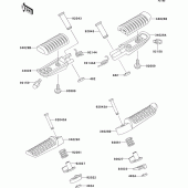 Схема узла: Подножки для Kawasaki ZR750 ZR-7S