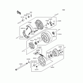 Схема вузла: Заднє колесо & Привідний ланцюг для Kawasaki BN125 Eliminator