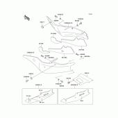 Схема вузла: Side covers/chain cover(zx750-l1) для Kawasaki ZX750 Ninja ZX-7