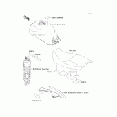 Схема вузла: Інформаційні наклейки для Kawasaki ZX1100 GPZ1100