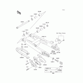 Схема вузла: Задній важіль (Маятник) для Kawasaki KX100