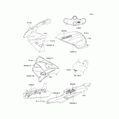 Схема вузла: Decals(red/black)(zx900-e2h) для Kawasaki ZX900 Ninja ZX-9R