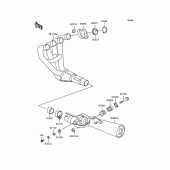 Схема вузла: Вихлопна система для Kawasaki ZR400 Zephyr X