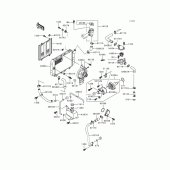 Схема узла: Радиатор (1/2) для Kawasaki EX250 Ninja 250