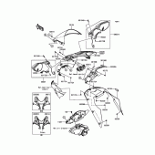 Схема вузла: Облицювальні елементи для Kawasaki ZX1000 Ninja ZX-10R