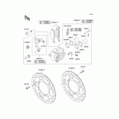 Схема вузла: Переднє гальмо для Kawasaki VN1700 Vulcan 1700 Classic