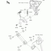 Схема узла: Brake pedal/torque link для Kawasaki ZX1000 Ninja 1000 ABS