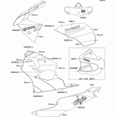Схема вузла: Decals(red/ebony)(zx600-j1p) для Kawasaki ZX600 Ninja ZX-6R