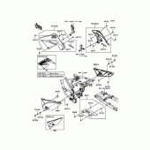 Схема вузла: Бічна кришка\захист ланцюга для Kawasaki KLX125 D-Tracker