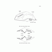 Схема вузла: Наклейки (Orange; l8f) для Kawasaki ZR750 Z750