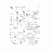 Схема вузла: Ignition switch/locks/reflectors для Kawasaki ZR750 Z750S