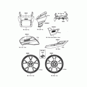 Схема узла: Наклейка(Синий)(DEF) для Kawasaki ZR1200 ZRX1200 DAEG