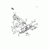 Схема узла: Крепление двигателя для Kawasaki ZR1200 ZRX1200 DAEG