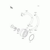 Схема узла: Масляный охладитель для Kawasaki ZX750 Ninja ZX-7R