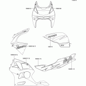 Схема вузла: Decals(violet/red)(zx600-f1) для Kawasaki ZX600 Ninja ZX-6R