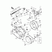 Схема вузла: Engine cover(s)(1/2) для Kawasaki KX250/ KX252 KX250