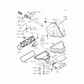 Схема узла: Воздушный фильтр для Kawasaki ZX600 Ninja ZX-6