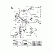 Схема вузла: Паливний бак для Kawasaki ZR1200 ZRX1200R