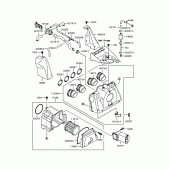Схема узла: Воздушный фильтр для Kawasaki ZR1200 ZRX1200S