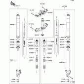 Схема вузла: Вилка передньої осі для Kawasaki ZR750 Z750