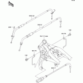 Схема вузла: Троси для Kawasaki VN1600 VN1600 Mean Streak