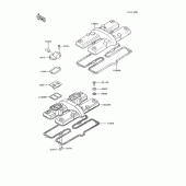 Схема узла: Клапанная крышка для Kawasaki ZX600 GPX600R