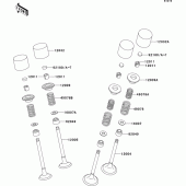 Схема узла: Клапан(ы) для Kawasaki ZX600 Ninja ZX-6R