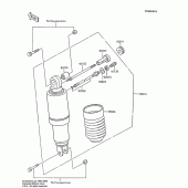 Схема вузла: Амортизатор задній для Kawasaki ZX600 Ninja 600R