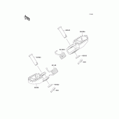 Схема узла: Подножки для Kawasaki KX65